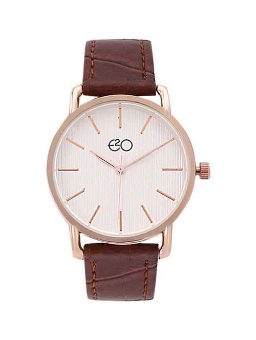 e2o round dial analog watch -(5650brown) - 16474389 - Very Small Image - 1