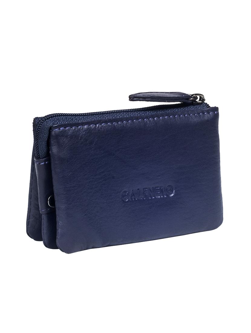 purple leather regular pouch - 16494464 - Standard Image - 3