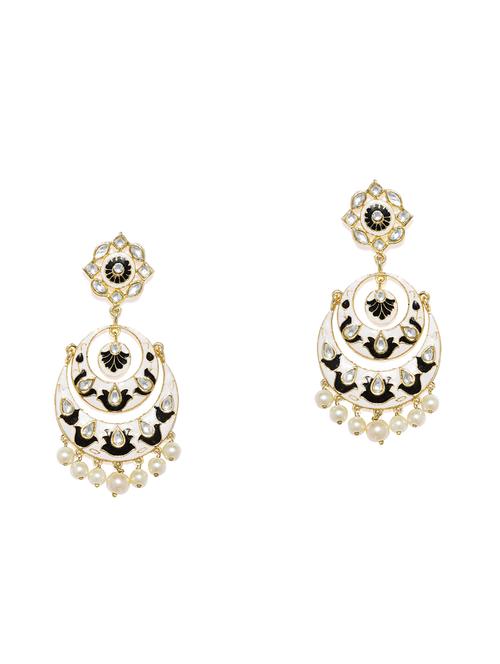 gold metal chandballi earring - 16506494 - Very Small Image - 1