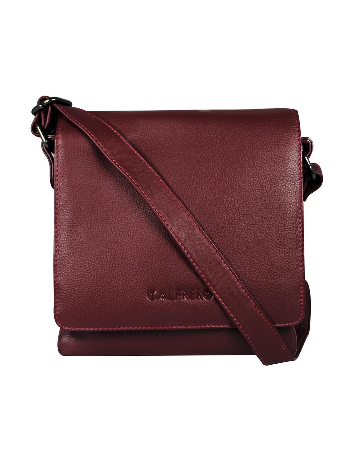 maroon solid regular sling bag