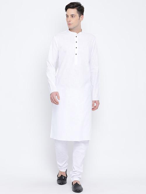 men solid kurta churidar ethnic wear set - 16562182 - Very Small Image - 1