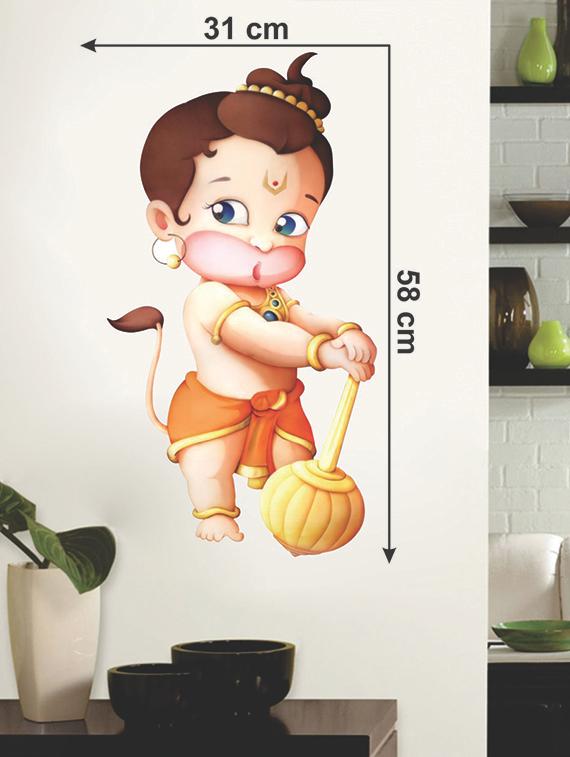 hanuman ji wall sticker for living room - 16576368 - Standard Image - 2