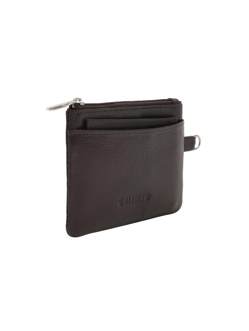 brown leather regular pouch - 16585229 - Standard Image - 3