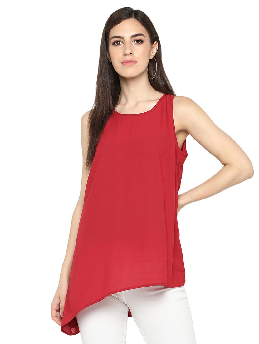 women's asymmetric round neck top - 16585338 -  Standard Image - 1