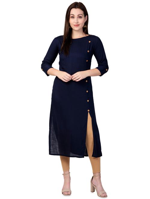 women's straight kurta - 16610826 - Very Small Image - 1
