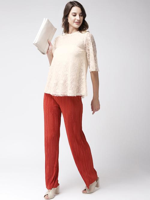 pearl embellished laced top  - 16611900 - Very Small Image - 1