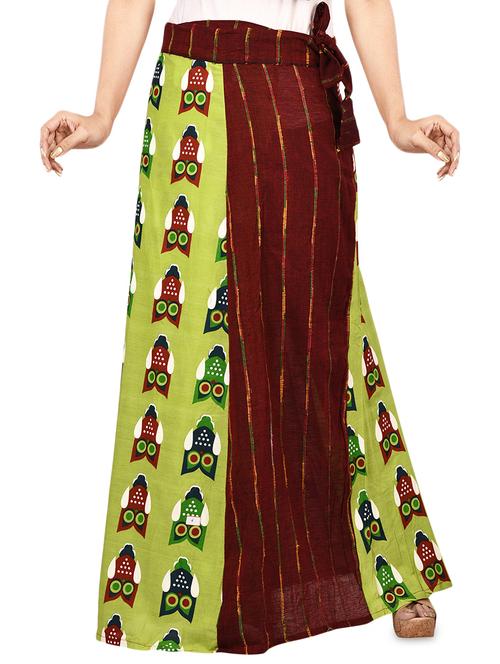 tie knot flared wrap skirt - 16618225 - Very Small Image - 1