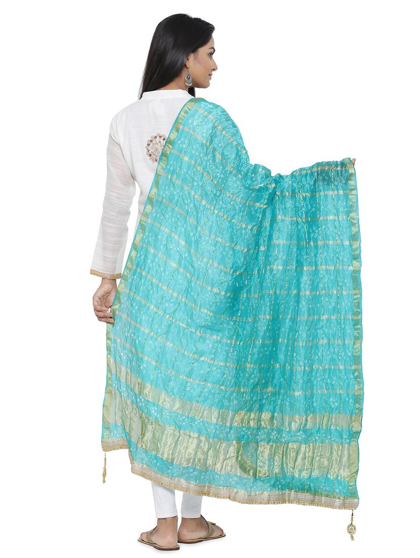 gota patti bandhani dupatta - 16698268 - Standard Image - 2