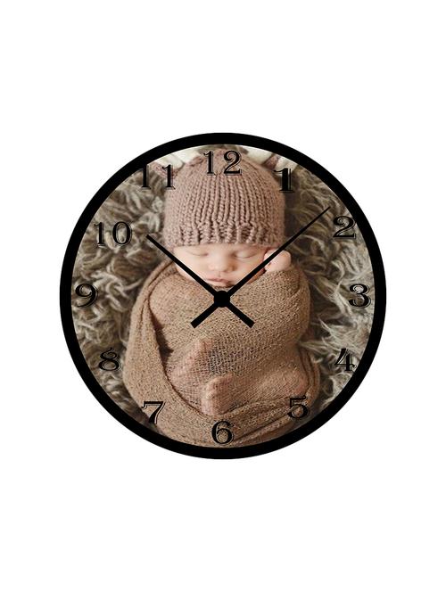 New Born Baby Mdf Wood Based Wall Clock - 16719721 - Very Small Image - 1