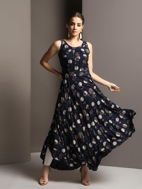 floral print flared kurta - 16733989 - Very Small Image - 1