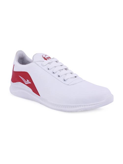white leatherette lace up sport shoes - 16744231 - Very Small Image - 1