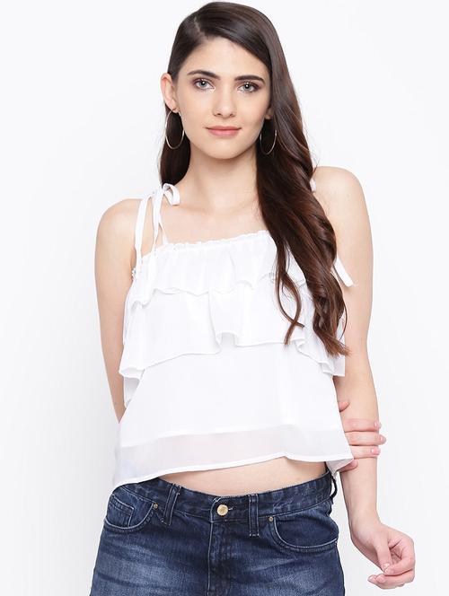 women's layered shoulder strap top - 16764290 - Very Small Image - 1