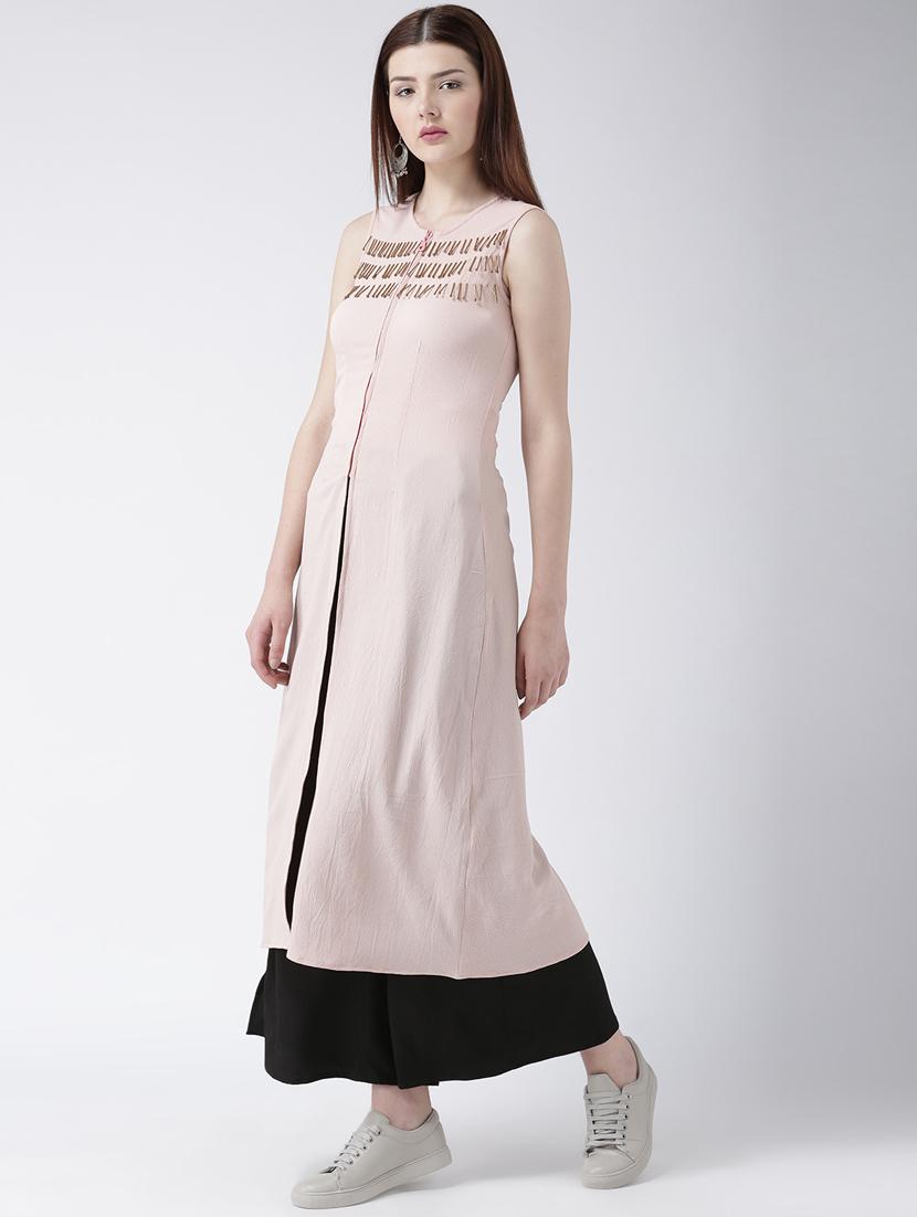 solid flat front wide leg overlap trouser - 16764389 - Zoom Image - 3