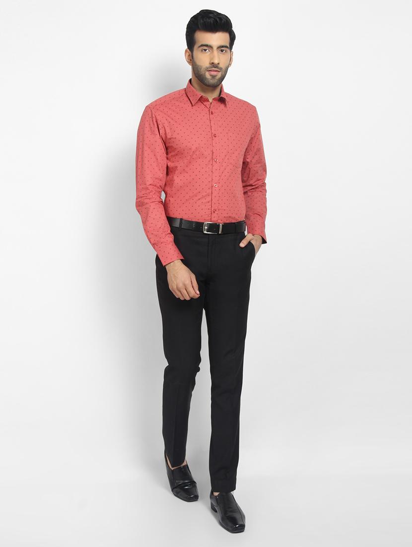 mens micro print formal shirt - 16773427 - Standard Image - 3