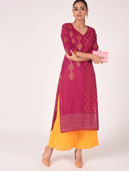 women's straight kurta - 16773983 - Very Small Image - 1