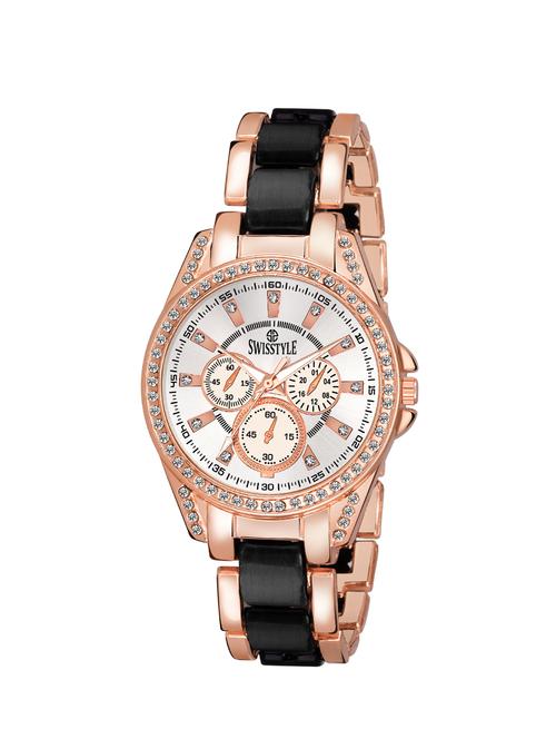 swisstyle copper dial analog women's watch-ss-lr310-cpr-blk-ch - 16791645 - Very Small Image - 1