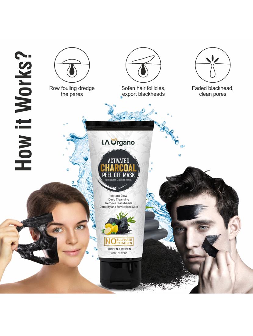 la organo activated mask with tea tree oil for instant glow - deep cleansing - remove blackheads (pack of 3) - 16792078 - Standard Image - 4