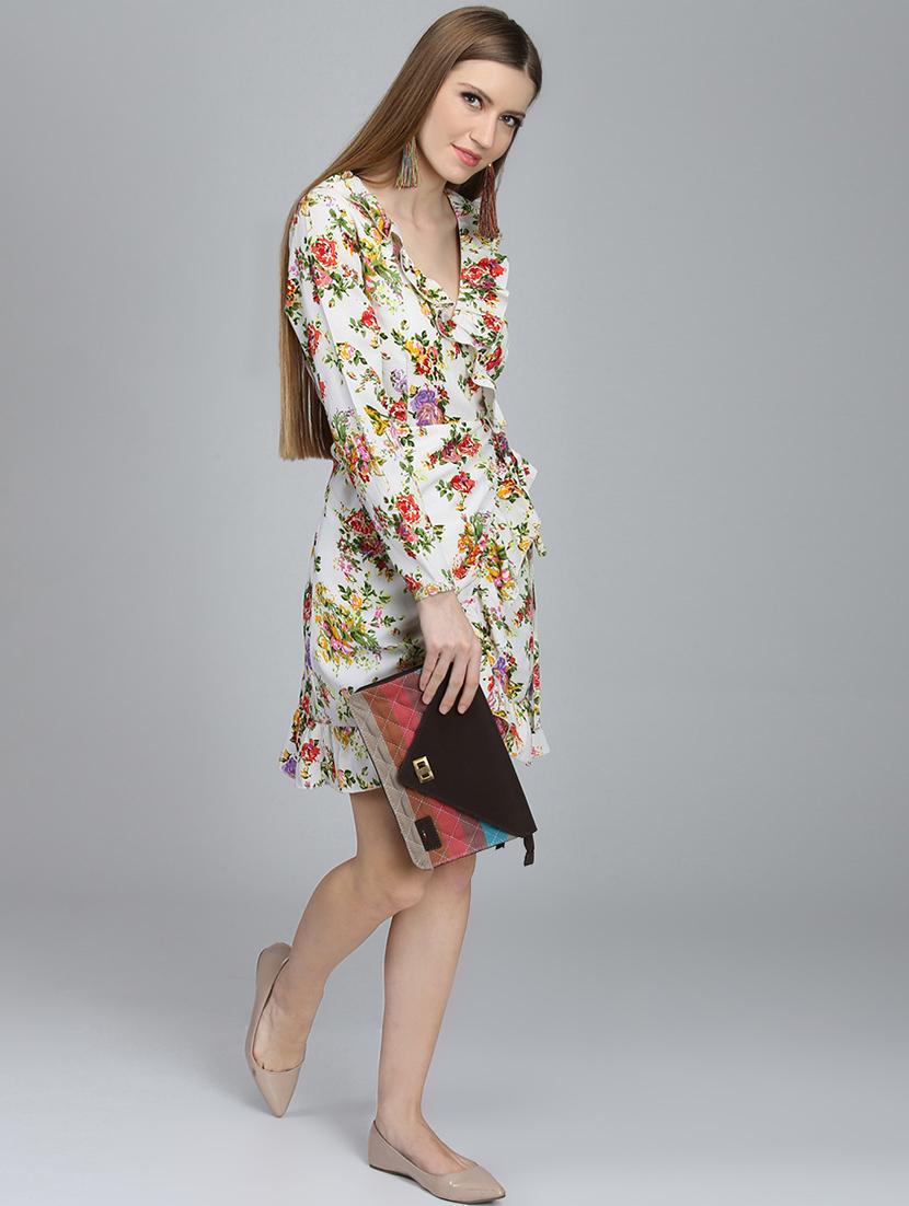 women's wrap floral dress - 16792347 - Standard Image - 3