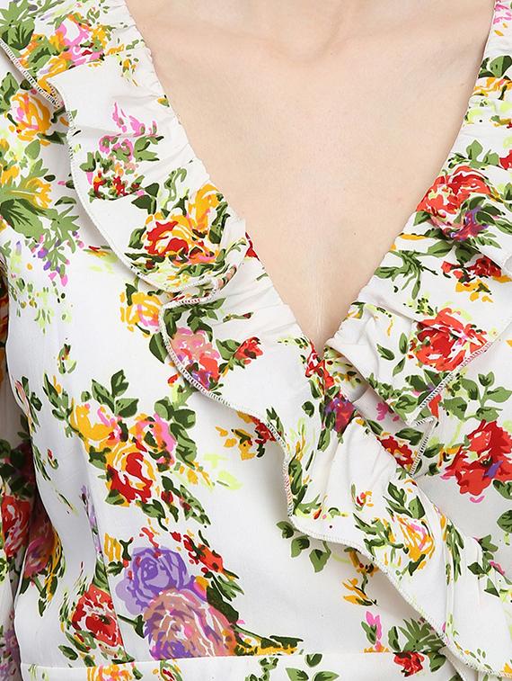 women's wrap floral dress - 16792347 - Standard Image - 4