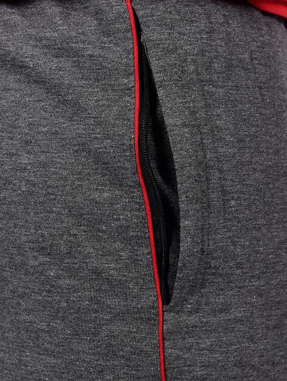 grey solid full length track pant - 16799746 -  Standard Image - 3