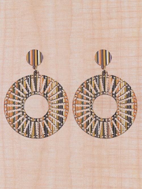 multi colored wood drop earring - 16800375 - Very Small Image - 1