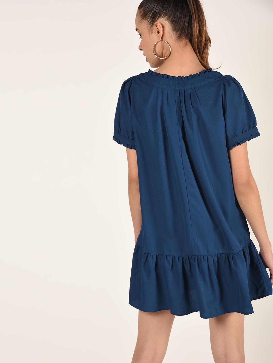 women's tiered dress solid dress - 16802282 - Standard Image - 3