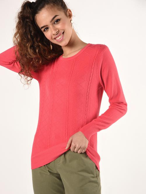 round neck knitted pullover - 16803588 - Very Small Image - 1