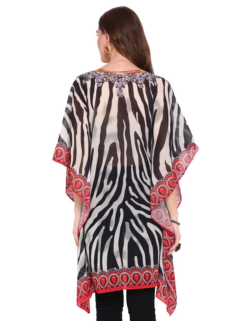 v-neck printed coverup - 16813677 - Zoom Image - 2