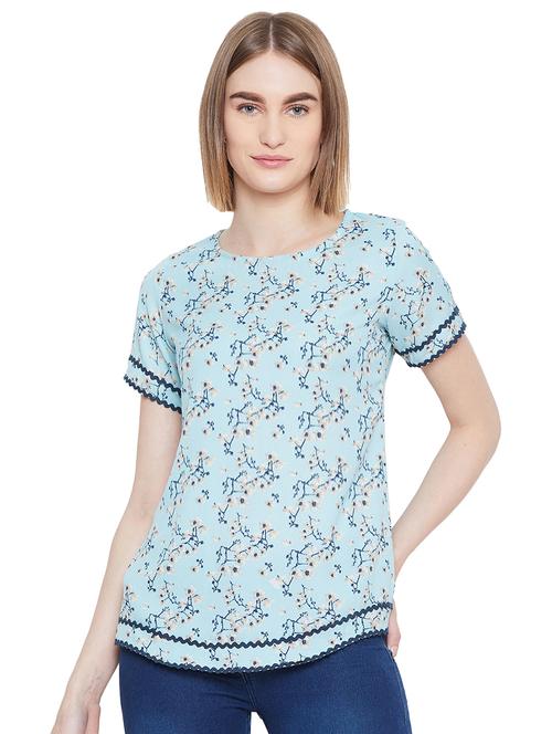 lace detail floral top - 16833187 - Very Small Image - 1