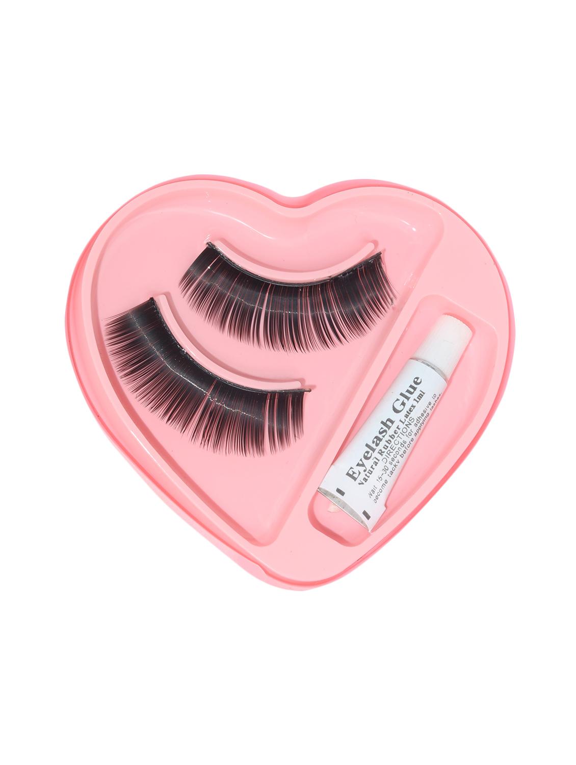 bonjour natural hair 3d eyelashes with glue (1 pair of eyelashes + 1 glue) - 16862888 - Standard Image - 2