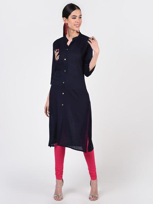 embroidered straight kurta - 16893970 - Very Small Image - 1
