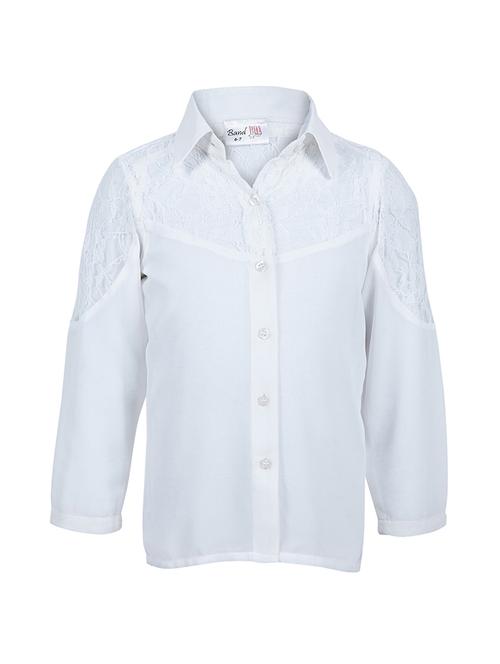 white polyester regular tops & tee - 16894655 - Standard Image - 0