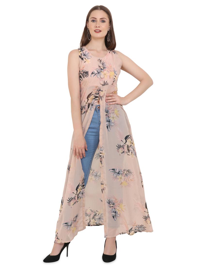 tie back floral tunic - 16946006 - Zoom Image - 0
