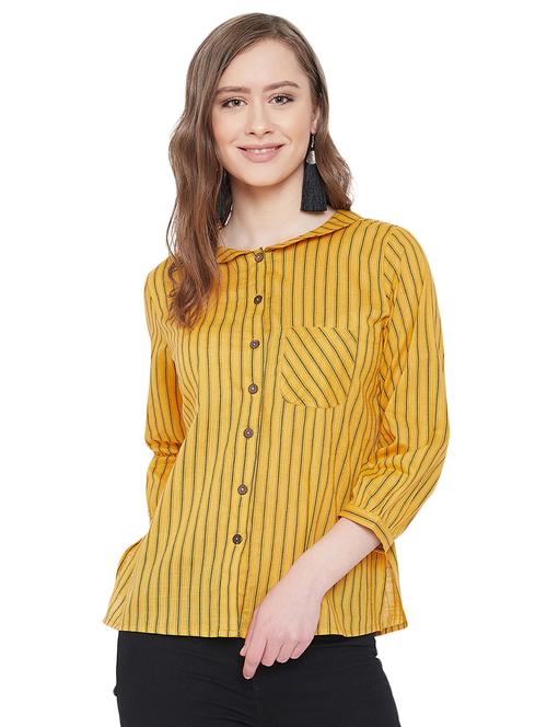 peter pan collar striped shirt - 16958496 - Very Small Image - 1