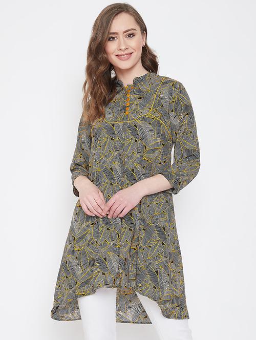 mandarin neck high low tunic  - 16958509 - Very Small Image - 1