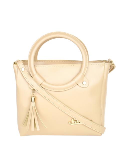 beige leatherette (pu) sling bag - 16970932 - Very Small Image - 1