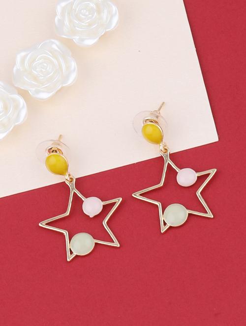 multi colored metal drop earring - 16979434 - Very Small Image - 1