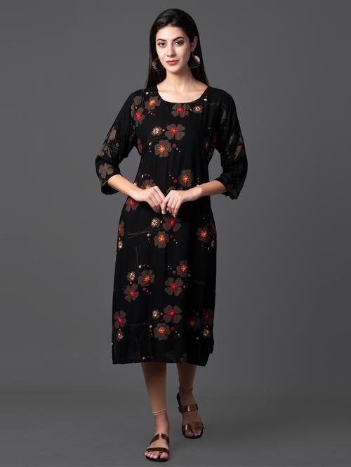 floral straight kurta - 16981626 - Very Small Image - 1
