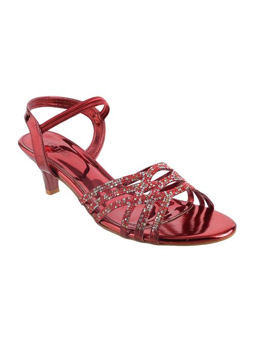 maroon back strap sandals - 16986447 - Very Small Image - 1