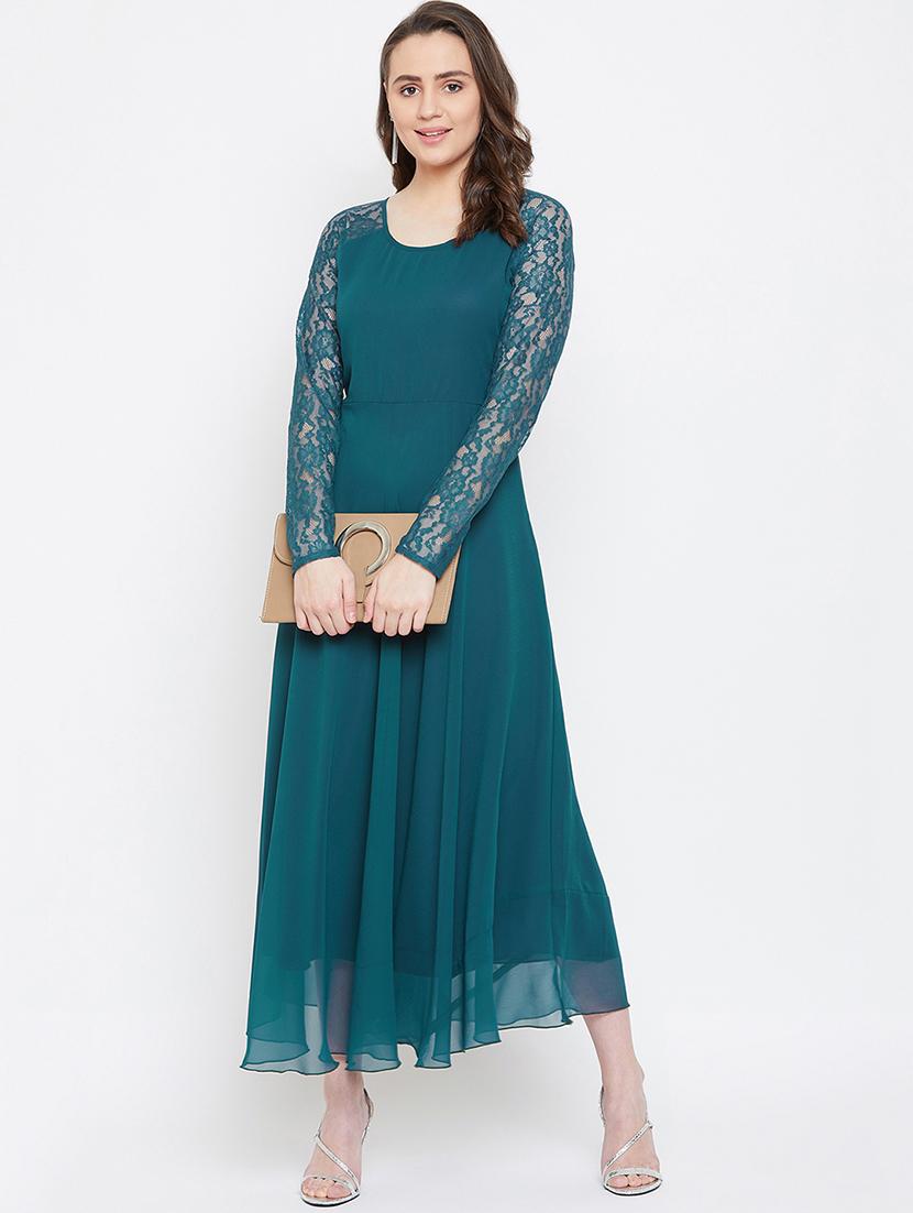 women's fit & flare solid dress - 16992654 - Zoom Image - 0