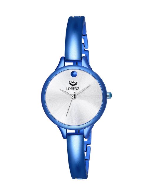lorenz matte blue bracelet & silver dial watch - 16999009 - Very Small Image - 1