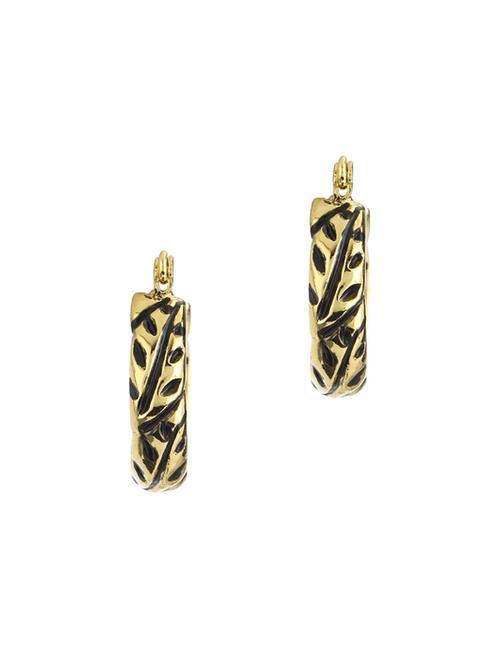 black gold tone  metal studs earring - 17041528 - Very Small Image - 1