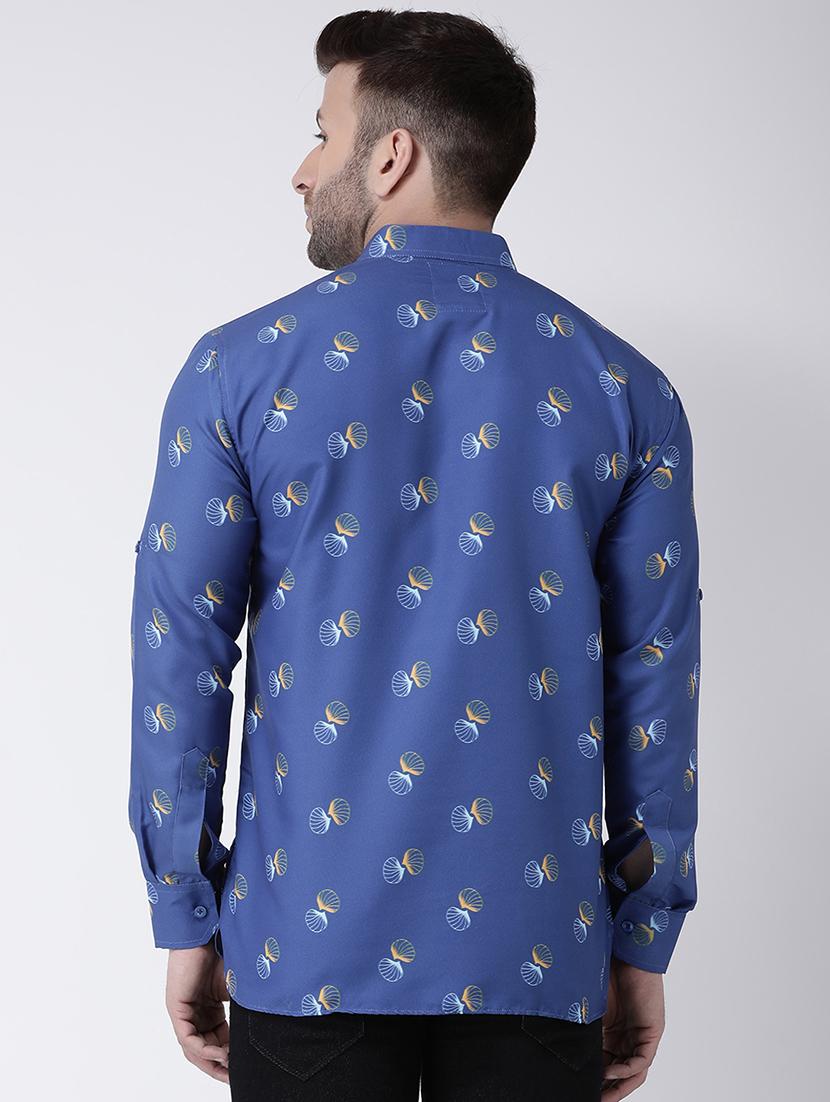 blue printed short kurta - 17063797 - Standard Image - 2