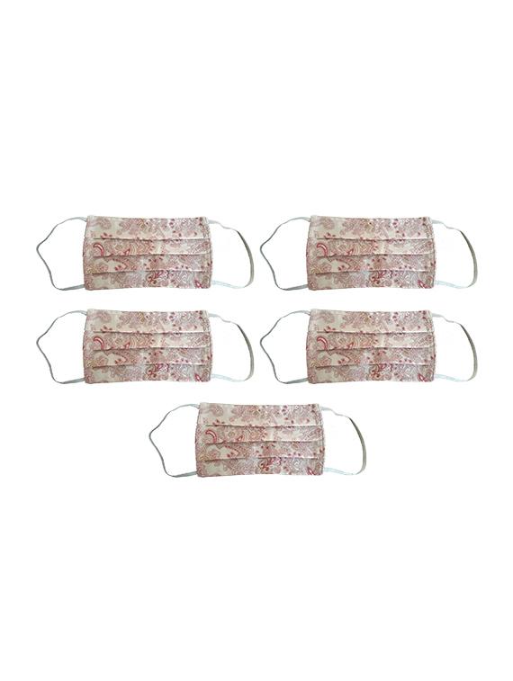 eco friendly cotton face mask pack of 5 (pink) - 17073647 - Zoom Image - 0