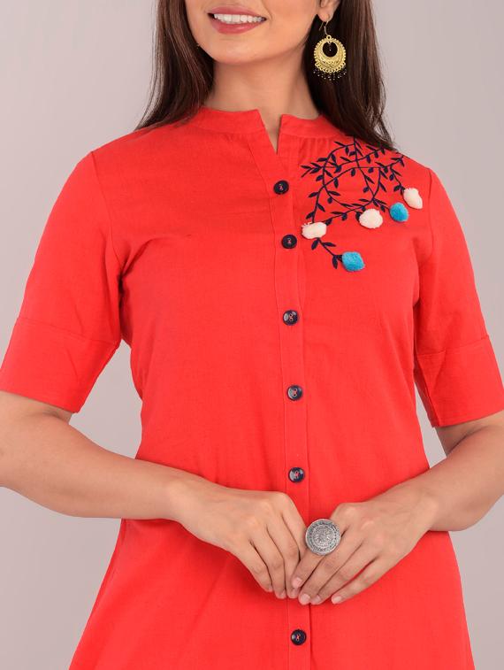 women's straight kurta - 17101986 - Standard Image - 3