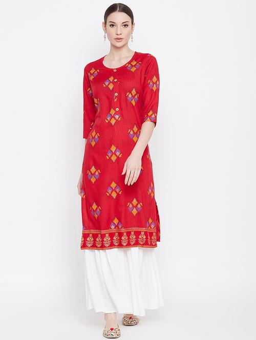 printed kurta sharara set - 17112987 - Very Small Image - 1