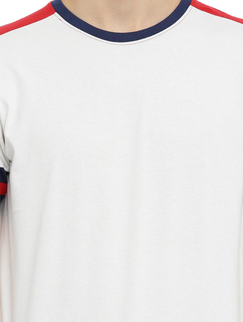 white color block t-shirt - 17119188 - Standard Image - 3