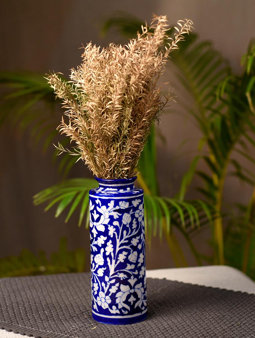 blue art jaipur pottey ceramic unique decorative vase - 17126696 - Zoom Image - 0
