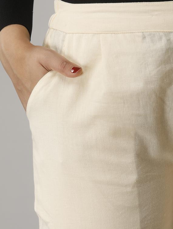 women solid full length cigarette pants - 17162953 - Standard Image - 4
