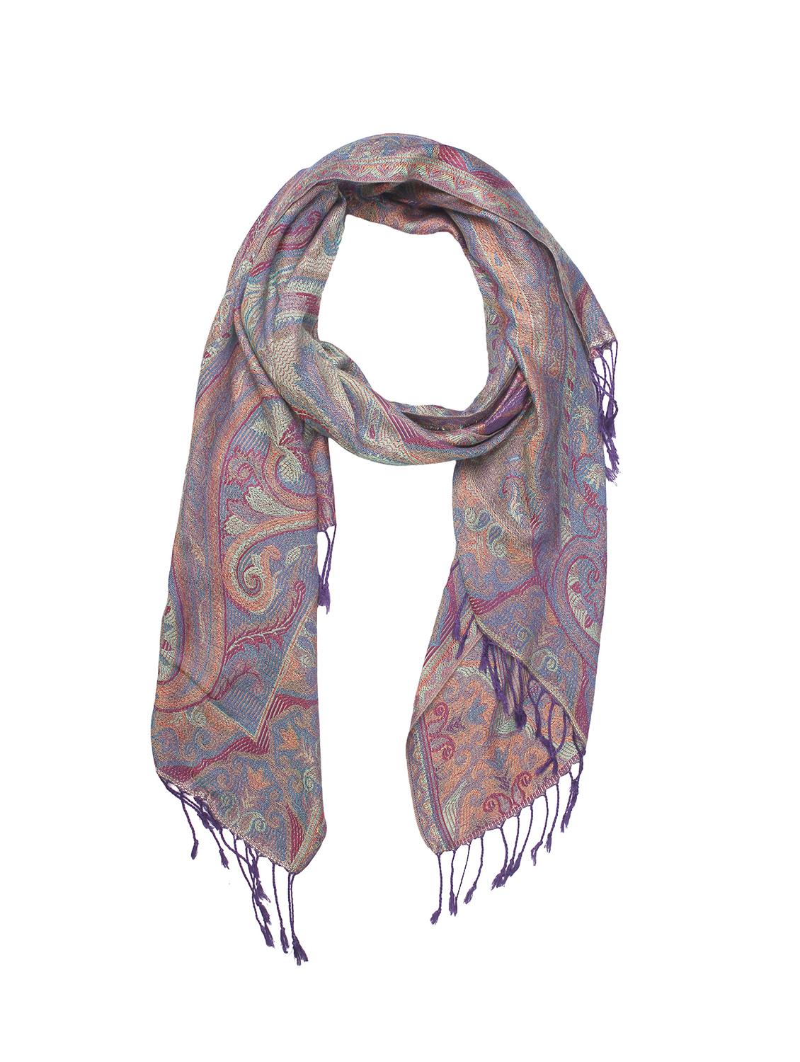 multi colored silk blend stole - 17229361 - Standard Image - 4